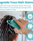 Upgrade your scrub-dub™ hair game with the Scalp and Body Scrubber - Tahiti Teal, a revolutionary body scrubber designed to enhance your haircare routine.