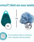 Scrub-dub™ away germs with our Scalp and Body Scrubber - Tahiti Teal.