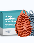 Experience shower luxury with the Scalp and Body Scrubber - Two Pack known as the "Scrub-dub™ duo".