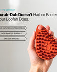 Scrub-Dub® scalp scrubber, antimicrobial tool designed to reduce bacterial growth and enhance scalp health.